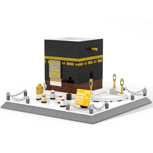 Kaaba Building Set – 446Pcs Architecture Model Kit of Mecca Great Mosque, Adult Building Blocks for Home Office Display, Collectible Landmark Set - color: White