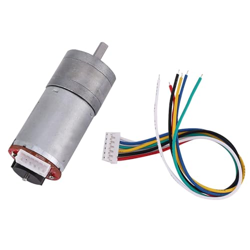 Gear Motor, High-Precision Metal Encoder Motor with Mounting Bracket 65mm Wheel Kit DC12V for Robotics Smart Car DIY Projects - size: Speed 130
