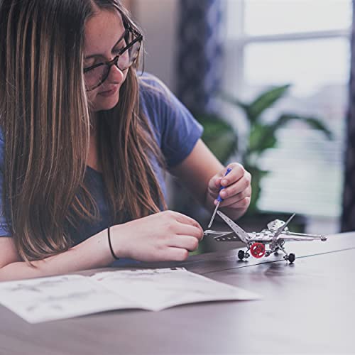Erector Set Fighter Jet for Boys - Girls | Metal Model Airplane Kit for Adults Teens and Advanced Kids | Stem Toy | Educational and Engineering | 158 pcs