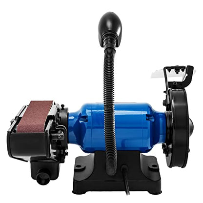 VEVOR 2IN1 2" Belt Grinder for Knife Making, 6" Belt Sander, 3450RPM Belt and Disc Bench Sander 90° Belt Holder with Sturdy Base and LED Working Lamp - size: 6" Grinder & 2" x 28" Belt Sander Combo