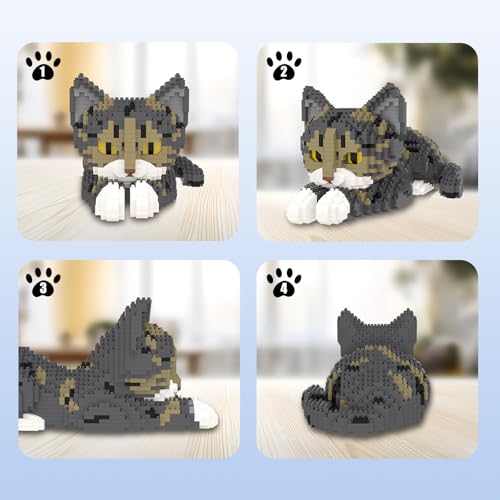 Larcele Chinese Li Hua Cat Micro Building Blocks Set for Kids 8+ KLJM-05 - style: Chinese Li Hua Cat