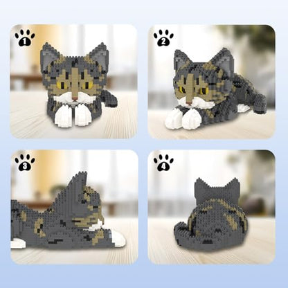 Larcele Chinese Li Hua Cat Micro Building Blocks Set for Kids 8+ KLJM-05 - style: Chinese Li Hua Cat