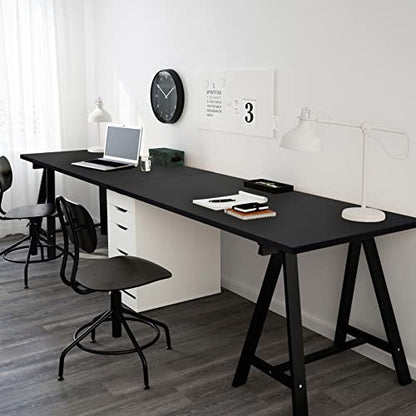 Kaboon 45x20 inch Black Table Top Universal, Solid One-Piece Desktop, Reversible Melamine Countertop, Double Desks, L-Desk DIY - color: Black, size: 45x20