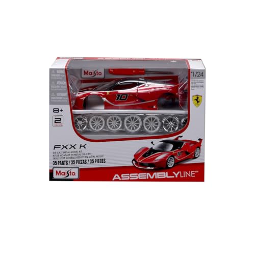 Maisto 1: 24 Assembly Line Ferrari FXX-K Diecast Model Kit, Red