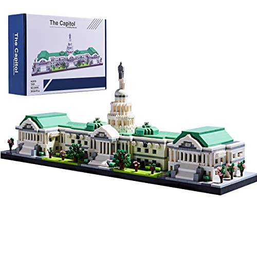 Capitol Building Model Set, Gift Architecture 3630pcs Micro Blocks - color: Capitol Building Model