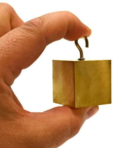 EISCO Density Cubes Set with Hooks - Includes 4 Metals - Brass, Copper, Aluminum & Steel - 1.25" (32mm) Sides - for use with Density, Specific Gravity Activities
