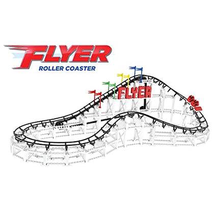 CDX Blocks: Flyer - 539 Pieces, Building Brick Set, Gravity Powered Roller Coaster Model, Promotes STEM Learning - style: Flyer