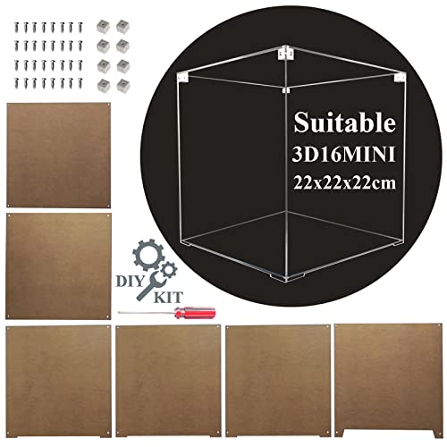 3D16MINI Transparent Acrylic Case It is Only Applicable to 3D16MINI (3D16MINI-CASE-6PS) - color: 3d16mini-case-6ps