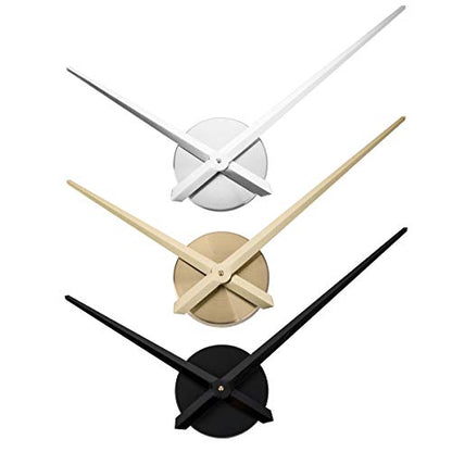 AILILIFE 3D Clock Hands, DIY Large Clock Movement Mechanism with 12 Inch Long Spade Hand, 3D Wall Clocks Home Decor - color: Alat001-silver