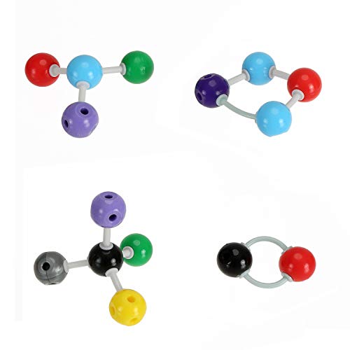YOPAY 240 Pieces Molecular Model Kit, Organic and Inorganic Chemistry Molecular Structure Model, 86 Atoms and 153 Links and 1 Short Link Remover Tool - size: Medium