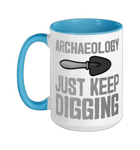Cool Archaeology For Men Women History Anthropology Ceramic Mug, Blue/White, 15oz - color: Blue/White, size: 15 Ounces