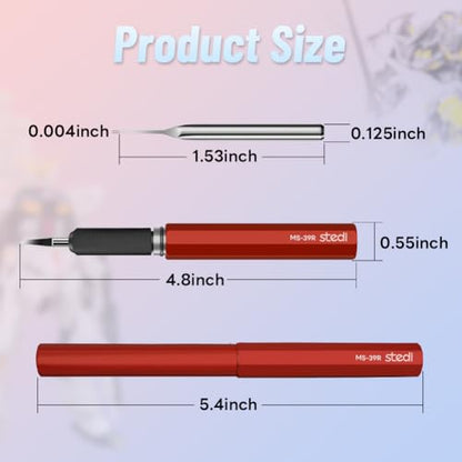 stedi Model Scriber Chisel 0.1mm Tungsten Steel for Panel Line Resin Models - style: Red+0.1mm
