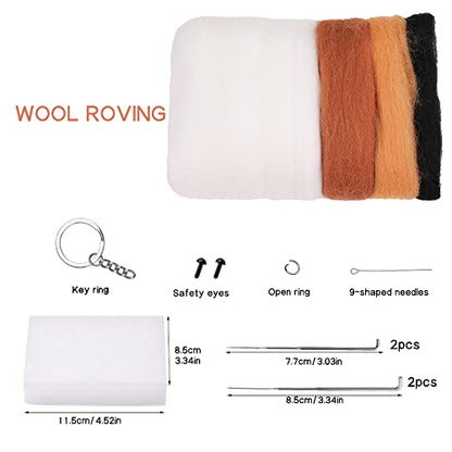 QMNNMA Needle Felting for Beginners, Beagle Needle Felting Set - size: Beagle