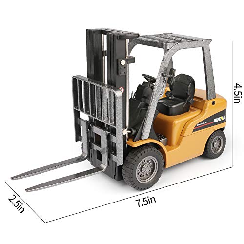 duturpo 1/50 Scale Diecast Forklift Truck Toys, High Detail Metal Construction Vehicles Model Toy for Kids (Forklift) - style: Forklift