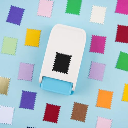 Stamp Punch | Stamp Hole Punches | 1.1X0.9 inch Rectangular Scalloped Edge Embossing Hole Paper Puncher | Lever Action Craft Punch for Crafting Scrapbooking and DIY Projects Arts Crafts Supplies - color: 1 Stamp