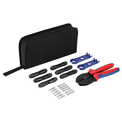 BougeRV Solar Crimper Tool Kit - Crimper, 6 Pairs Connectors, 2 Spanners - size: 6 Pairs Solar Connectors Kit