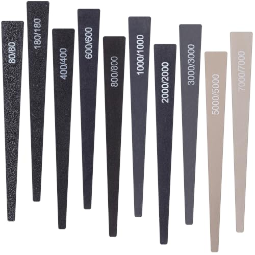 Honoson 10 Pcs Sanding Sticks for Plastic Models, Low Grits Rating, Cone - style: Cone