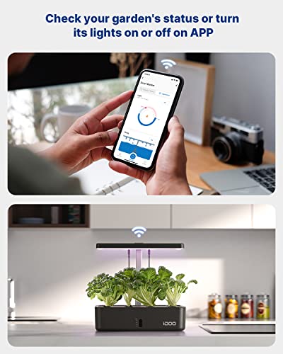 iDOO Smart Hydroponics Growing System with 12 Pods Kit Indoor Herb Garden - size: 12Pods WIFI