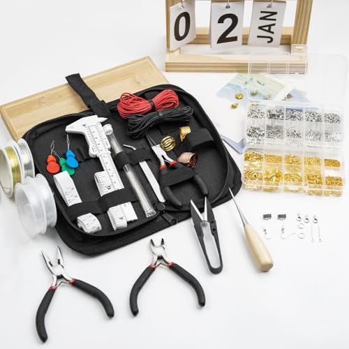 GTAAOY Jewelry Making Supplies Kit, Repair Tools with Accessories - style: B