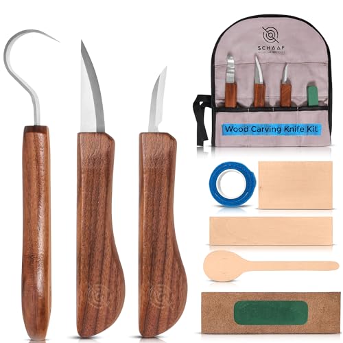 Schaaf Tools 3-pc Beginner Wood Carving Kit for Whittling and Spoon Carving