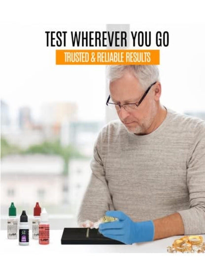 Gold Silver Jewelry Tester Appraisal Kit 10K 14K 18K 22K 24K Platinum Palladium Test Precious Metals 999 925 Scrap