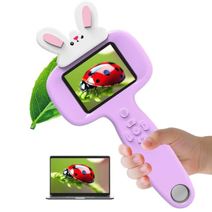 BLACKROOT Microscope for Kids, 2.4" Handheld Digital Pocket Microscope - color: Purple