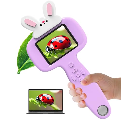 BLACKROOT Microscope for Kids, 2.4" Handheld Digital Pocket Microscope - color: Purple