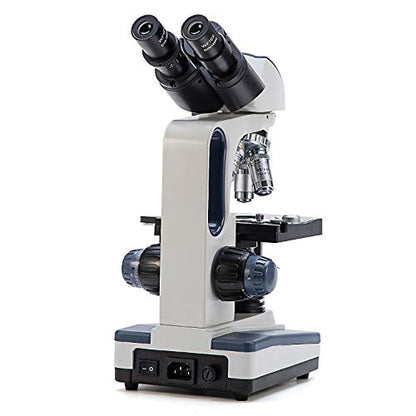 SWIFT SW350B 40X-2500X Magnification, Siedentopf Binocular Head, Research-Grade Compound Lab Microscope with Wide-Field 10X and 25X Eyepieces, Mechanical Stage, Abbe Condenser - style: SW350B