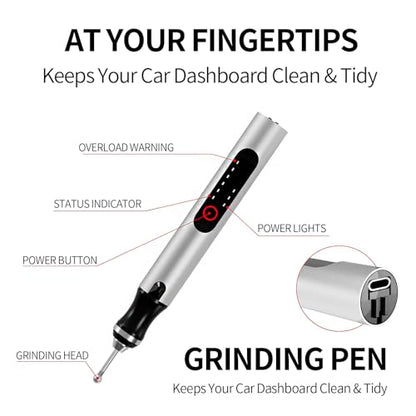 Wireless Engraving Pen Kit - Precision Tool for Artists & DIY | Engrave Jade, Wood, Metal, Polish Phone Chips | Smooth & Powerful with,engraver wood carving tool engraving machine！ (Silver + Black) - color: Silver