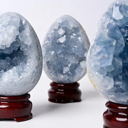 400-600g Natural Celestine Cluster, Blue Crystal Geode Cave,Geode Decor,Home Office Decoration, Crystal Healing, Feng Shui Decoration, Spiritual Balance,1Pc