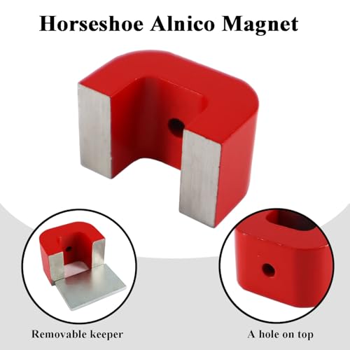 Red Horseshoe Magnet 30 LBS Pull, Heavy Duty for Nails & Education - size: Large/30lb