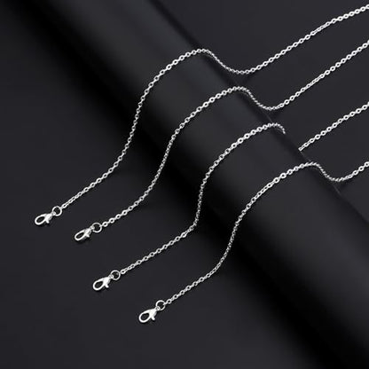 Lemonkey 33 Feet Silver Chains for Jewelry Making,Necklace & Craft - color: Silver, size: 3mm