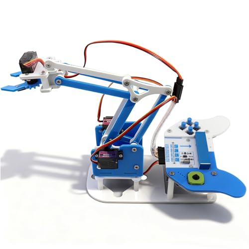 microbit Smart Robotic Arm Kit, 4DF Programmable Mechanical Arm Building Kit for Ages 14 and up to Learn Coding, Science & Engineering, Micro:bit v2 and AA Batteries not Included