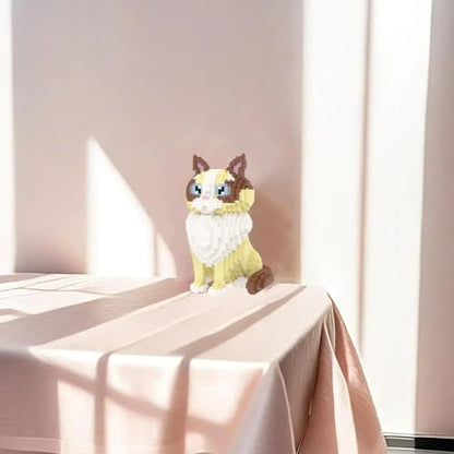 Larcele 1160 Pcs Ragdoll Cat Pet Micro Building Blocks Gift Kids 8+ KLJM-05 - style: Ragdoll