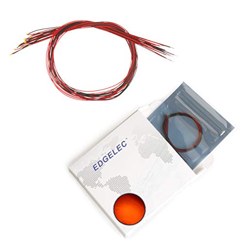 20pcs Prewired 0402 Orange SMD LED Light Emitting Diode DC 2V Micro Litz Length 7.8in. (20cm) Soldered Mini LED Lights for DIY Manual Model Toy Decoration - color: Orange, size: 0402 Prewired