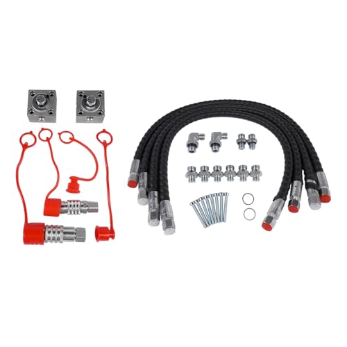 2pcs 3-Way Hydraulic Diverter Valve Kit Fits 1-2 Ton Chinese Mini Excavator