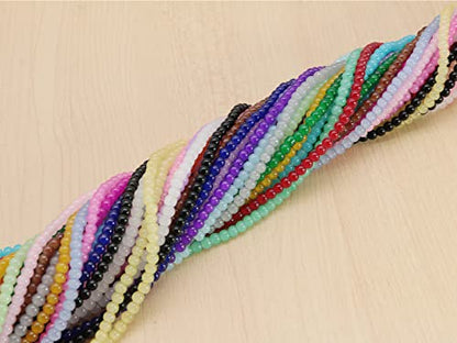 4mm Glass Beads 4700pcs Bulk for Jewelry Making - size: 4mm Mixed Set