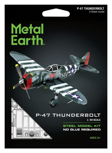 Metal Earth P-47 Thunderbolt 3D Metal Model Kit Fascinations - style: P47 Thunderbolt