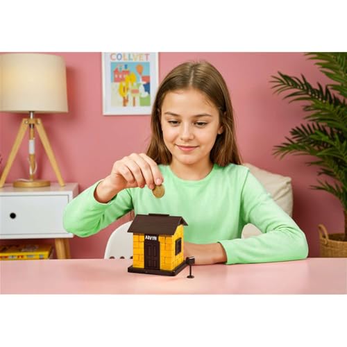 4M Mini Brick Architect Kit for Kids Ages 8-12 – Build a Brick House Money Bank, Mould 2 Sets of Plaster Bricks, STEM Construction Set with Trowel, Paint, Door, Windows, Roof, Educational Gift