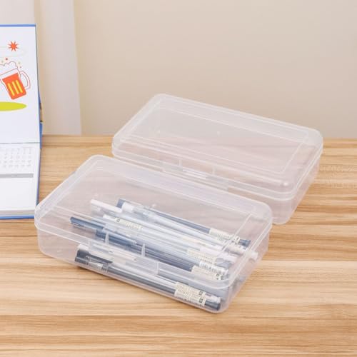 4 Pack Rectangular Clear Plastic Storage Containers, 8x4.7x2.3 inch - size: 8 x 4.7 x 2.3 inch