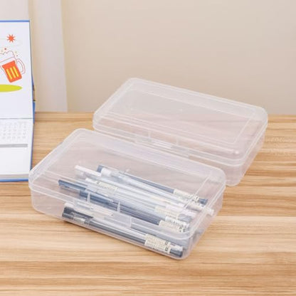 4 Pack Rectangular Clear Plastic Storage Containers, 8x4.7x2.3 inch - size: 8 x 4.7 x 2.3 inch