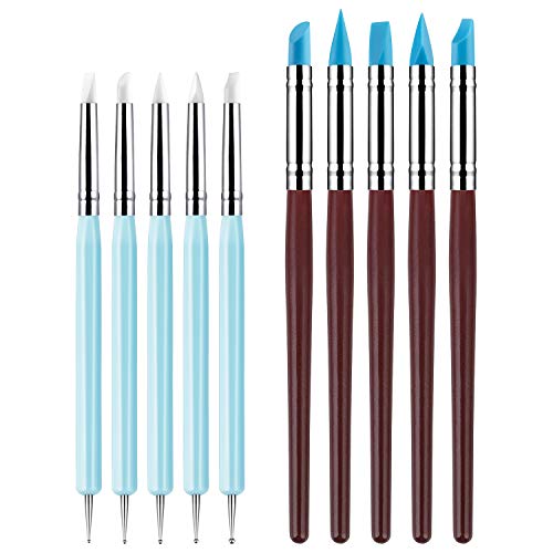 10PCS Silicone Color Shaper Tools, Clay Sculpting Tools for Artists
