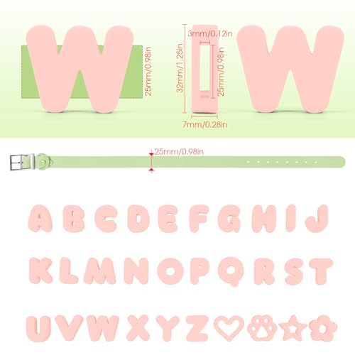 Wisedog Dog Charms for Collar, Pink, 25MM - color: Pink, size: 25mm