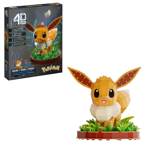 4D Build Pokémon Eevee 3D Puzzle Model Kit, Desk Décor, Shelf Display - style: Eevee 238 pcs
