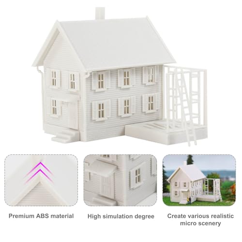 N Scale Model Decorated House Kit Unassembled Building for Model Railroad JZN5881JJ