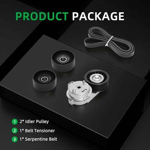 Serpentine Belt Tensioner idler Pulley Kit for Dodge Ram 1500 5.7L V8 03-08 - size: for Ram 1500/2500/3500