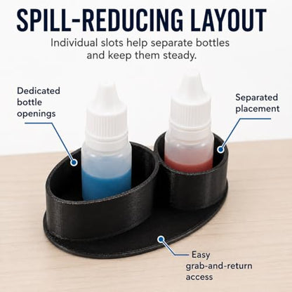 Glue Bottle Organizer Compatible with Bob Smith Industries - Upright Desk Storage | Spill-Reducing Adhesive Dock for Faster Workstation Access