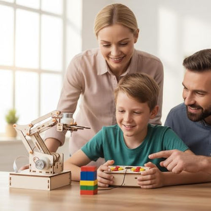 Robot Arm Kits Robotics for Kids Ages 8-12-14-16 Teens Adults STEM Toys Building Engineering Cool Stuff Gadgets Birthday Gifts 9 10 11 13 14 15+ Year Old Boys Grils DIY Science Project Mechanical Hand