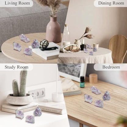 ZHIYUXI Angel Aura Amethyst Crystal Rocks Gem Stones Crystals and Stones - color: Angel Aura Amethyst