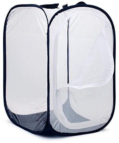 RESTCLOUD 36" Large Monarch Butterfly Habitat Cage Pop-up - color: White with Black